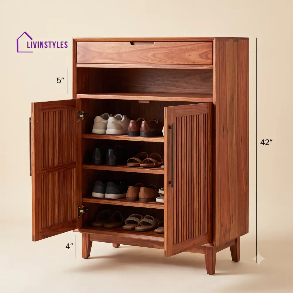 Dakshana Wooden Shoe Rack for Home | Shoe Cabinet