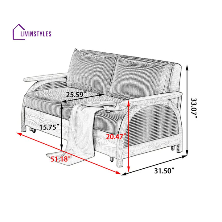 Dam Fabric Sofa Come Bed With Underneath Storage FURNITURE