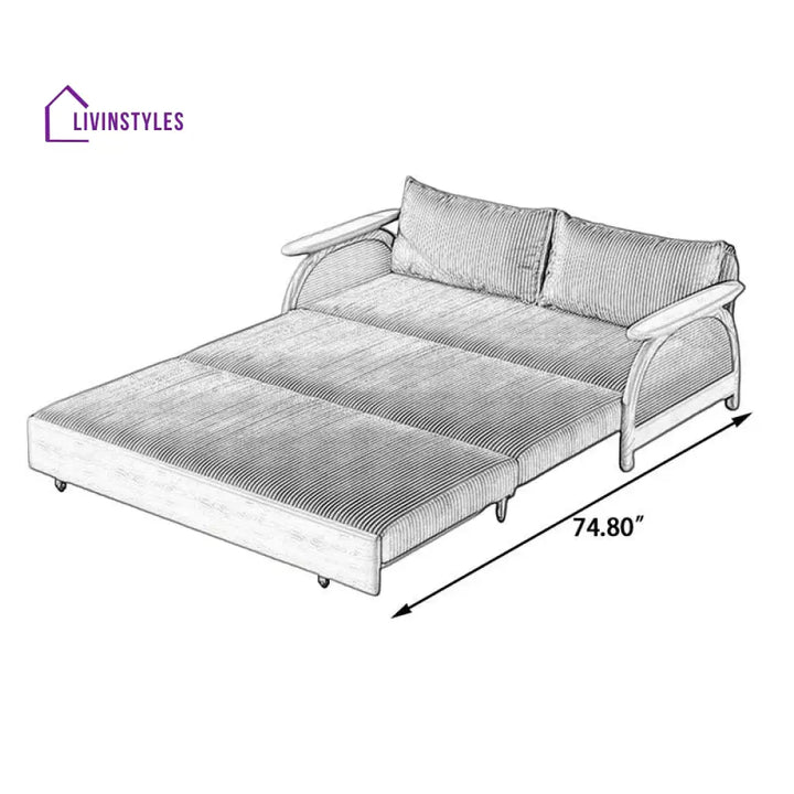 Dam Fabric Sofa Come Bed With Underneath Storage FURNITURE