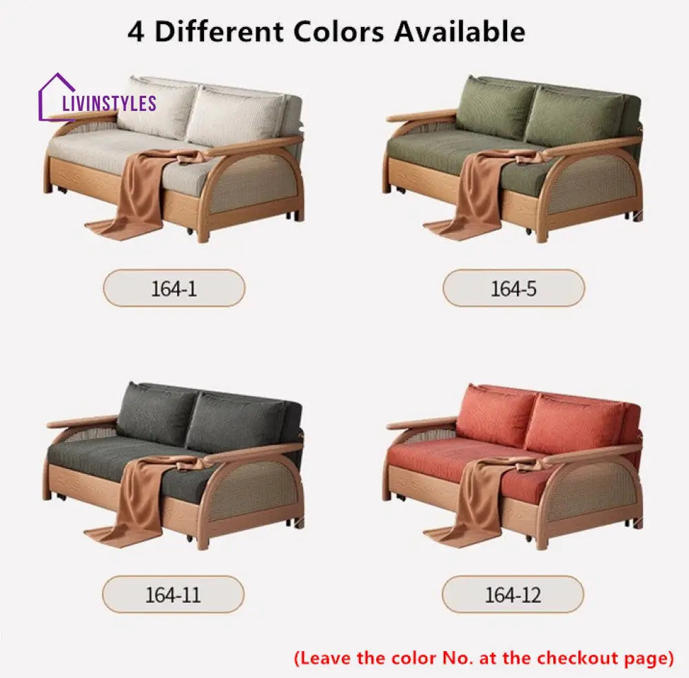 Multifunctional Corduroy Fabric Sofa Bed With Underneath Storage FURNITURE
