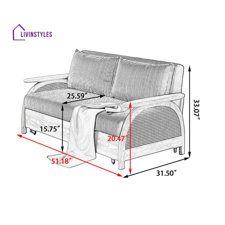 Dam Fabric Sofa Come Bed With Underneath Storage FURNITURE