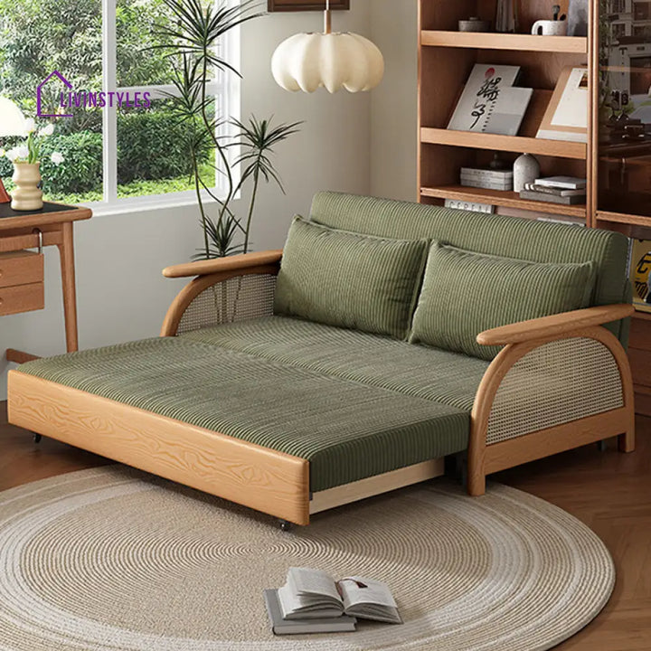 Multifunctional Corduroy Fabric Sofa Bed With Underneath Storage FURNITURE