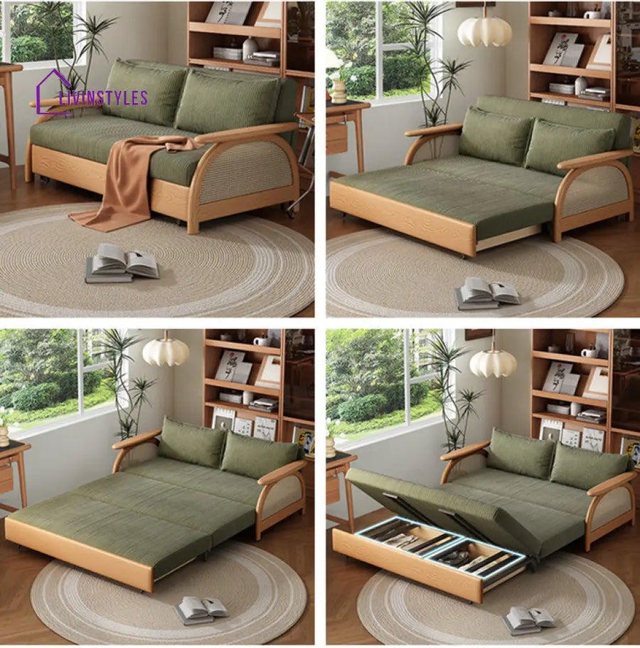 Multifunctional Corduroy Fabric Sofa Bed With Underneath Storage 1.12M/44INCH FURNITURE