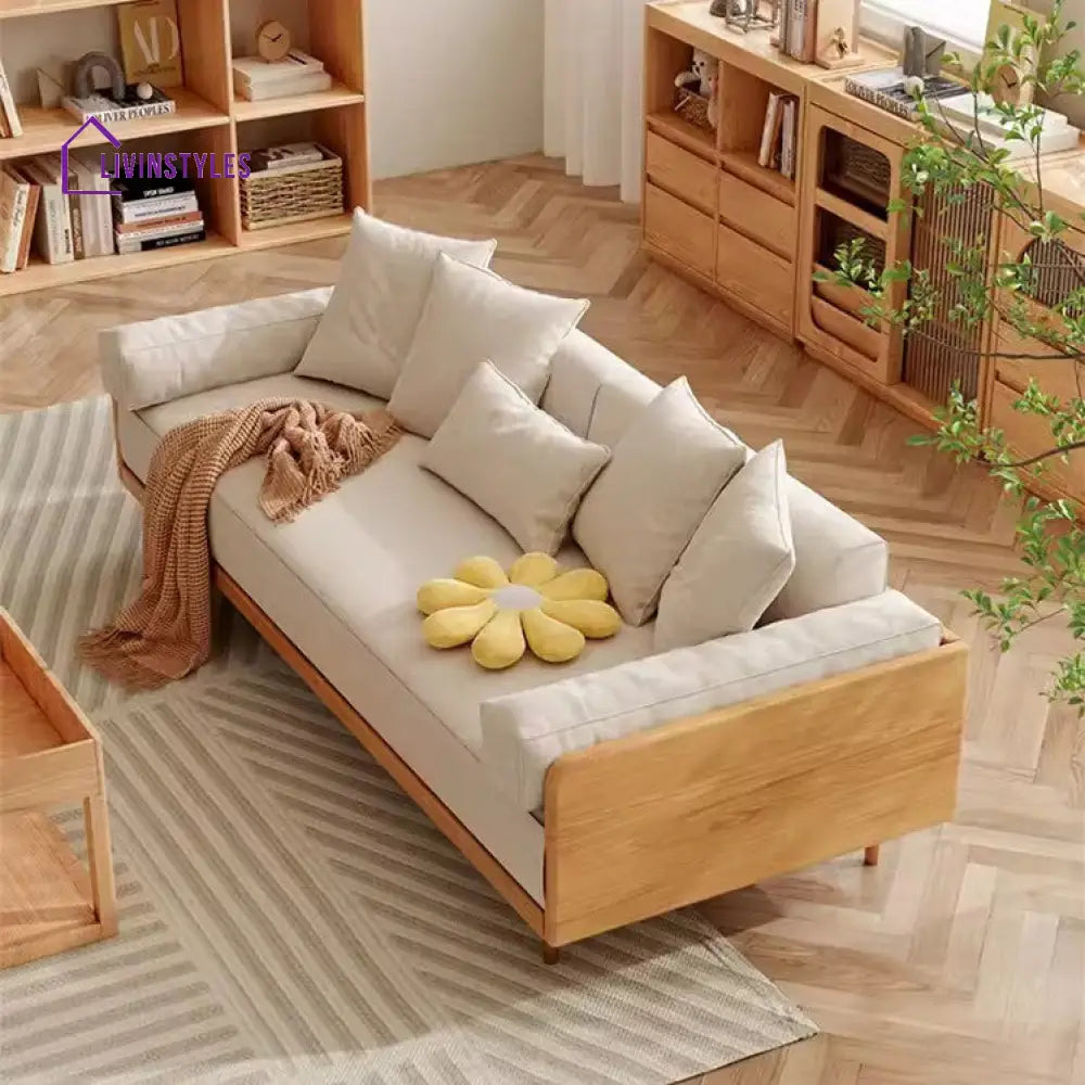 Japandi Solid Wood Frame Sofa Bed SOFA BED