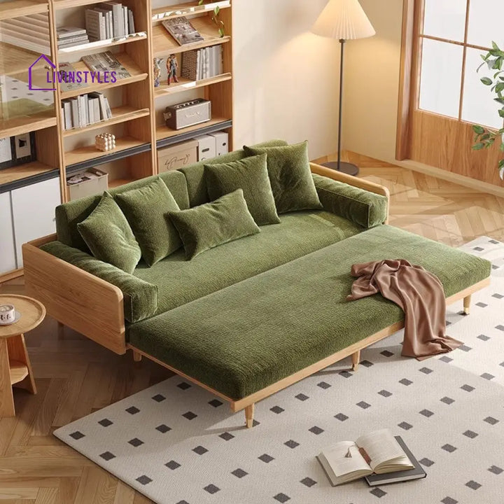 Japandi Solid Wood Frame Sofa Bed SOFA BED