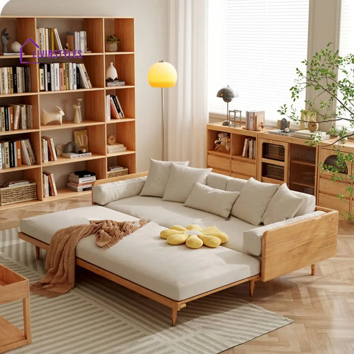 Japandi Solid Wood Frame Sofa Bed SOFA BED