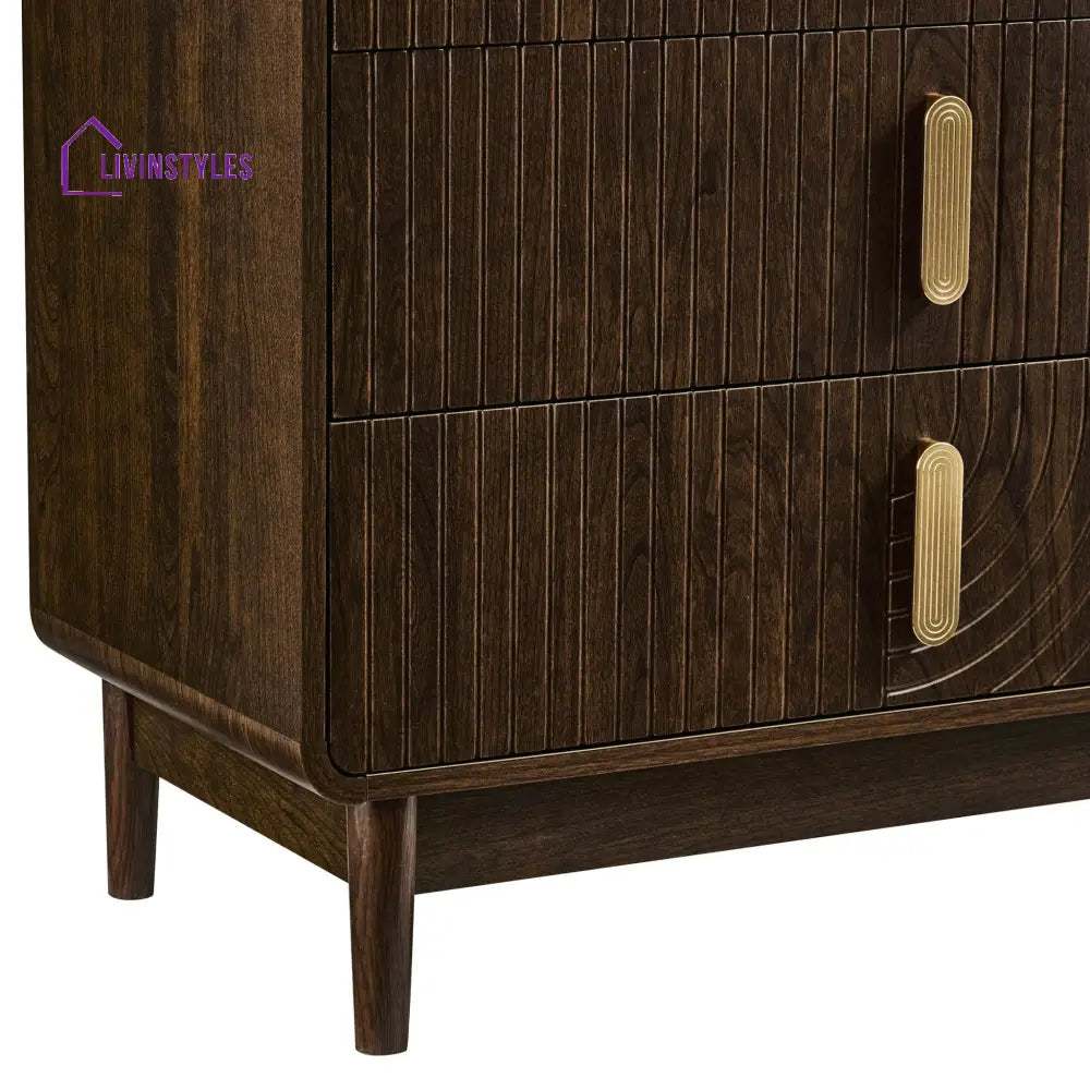 Damian 3 Drawer Chest - Walnut Chest of Drawers