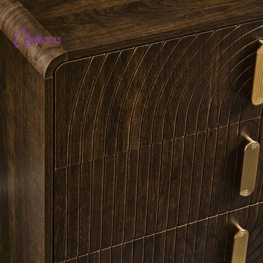 Damian 3 Drawer Chest - Walnut Chest of Drawers