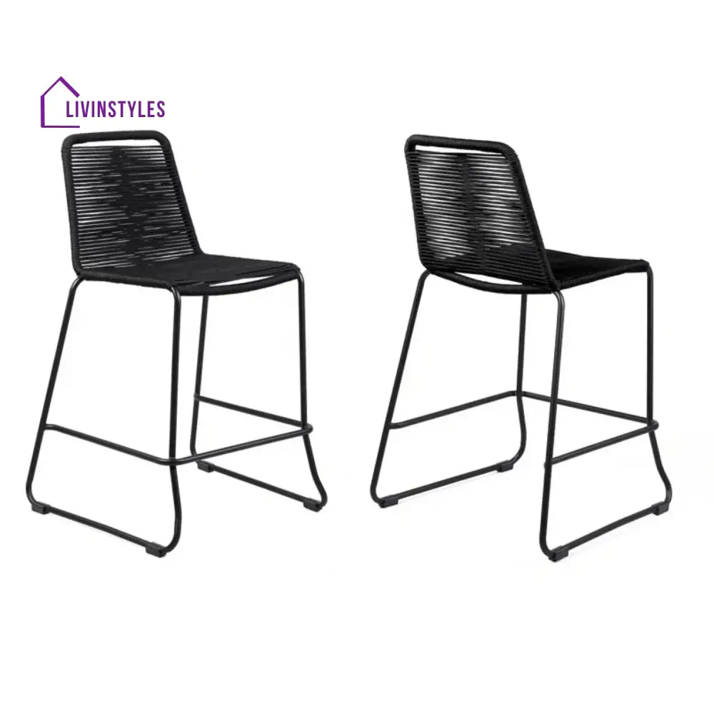 Damini 2-Piece Outdoor Rope Bar Chairs – Stylish Comfort Built to Last - Bar Chairs