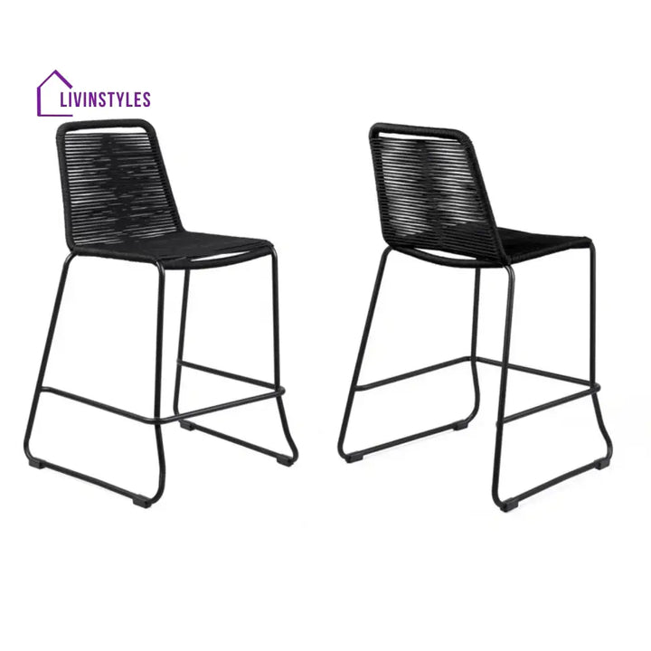Damini 2-Piece Outdoor Rope Bar Chairs – Stylish Comfort Built to Last - Bar Chairs