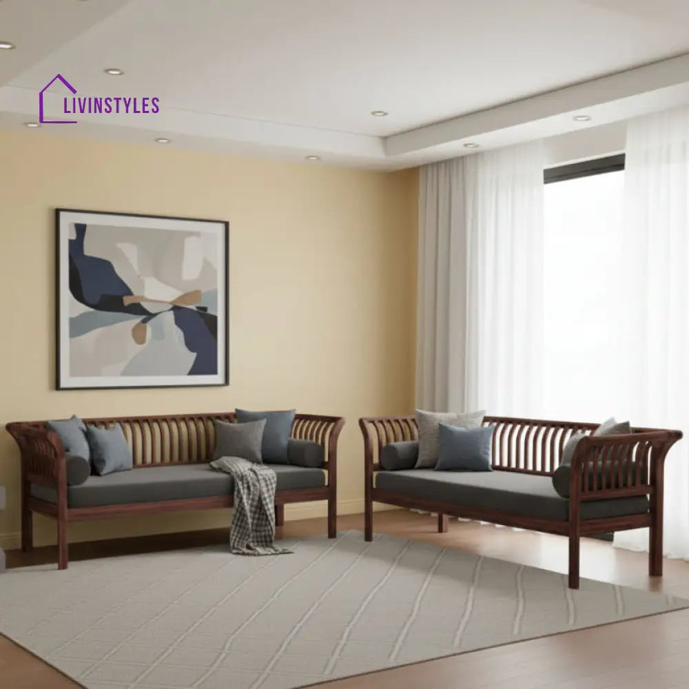 Dang 3 + 2 Wooden Sofa Set for Living Room