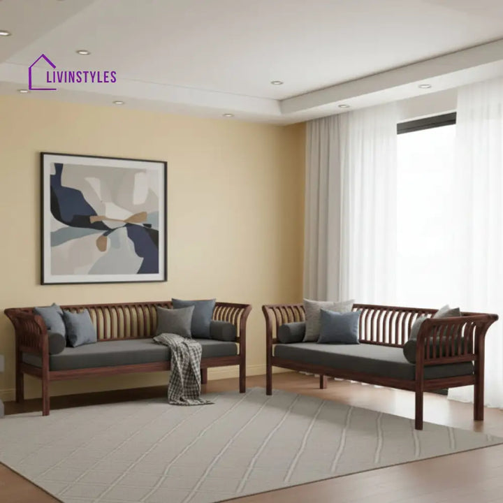 Dang 3 + 2 Wooden Sofa Set for Living Room