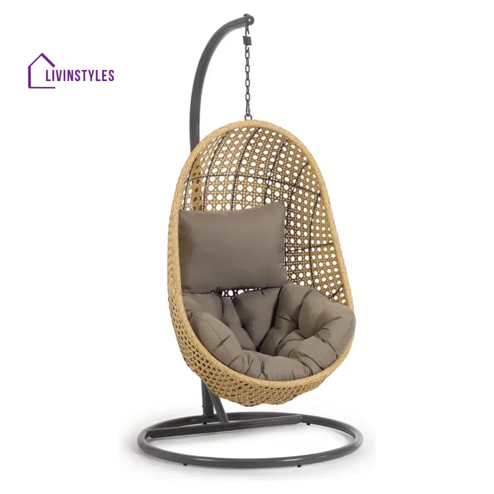 Daniela Egg Swing Chair (Beige and Dark Grey) Swing