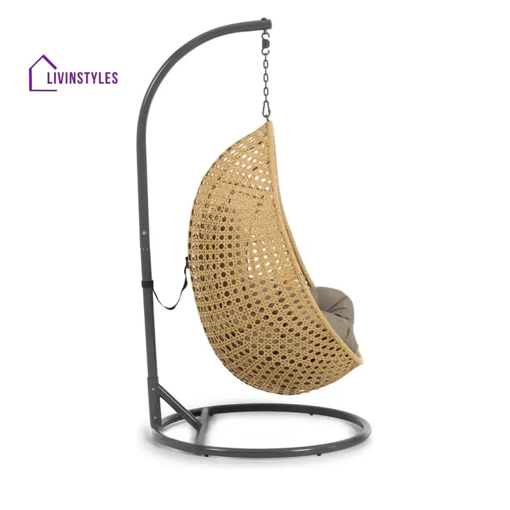 Daniela Egg Swing Chair (Beige and Dark Grey) Swing