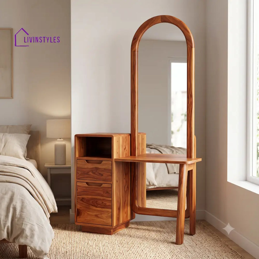 Daphne Premium Solid Wood Dressing Table for Bedroom | New Designer Dressing Unit