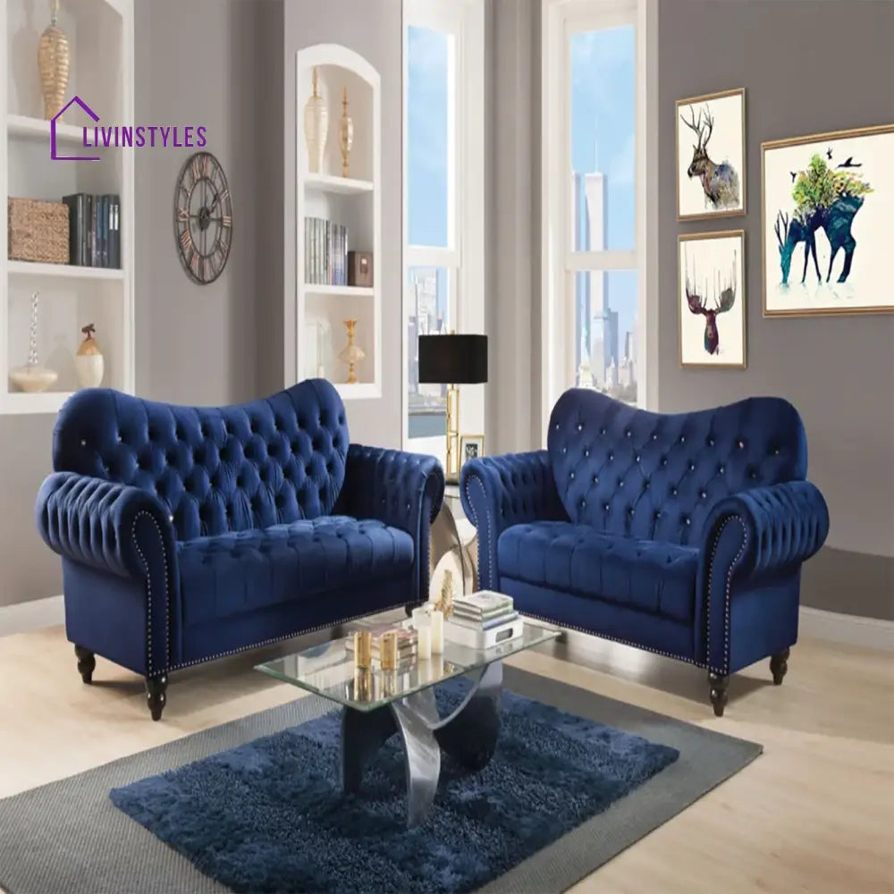 Daria 3 Seater Sofa in blue colour