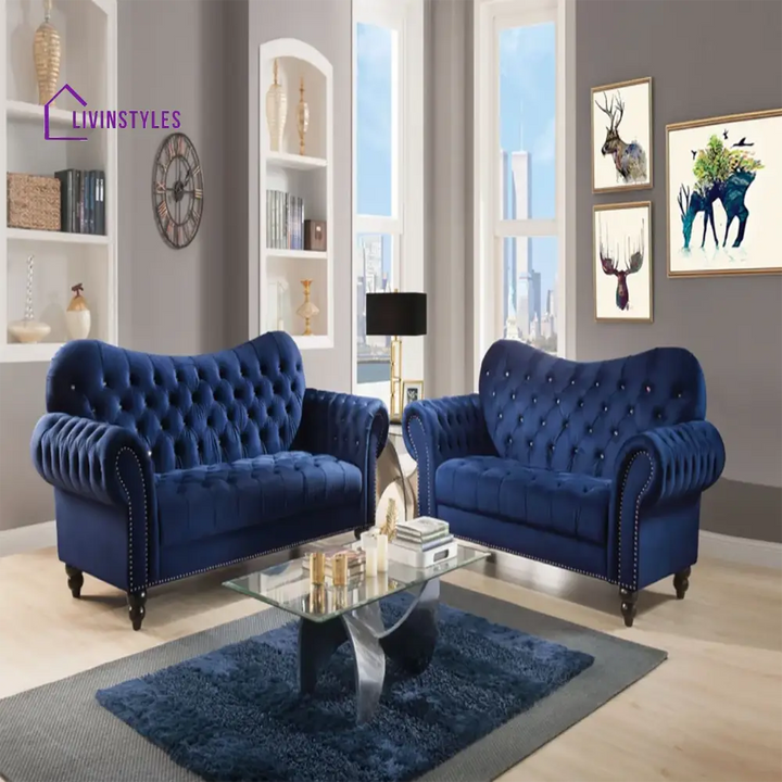 Daria 3 Seater Sofa in blue colour