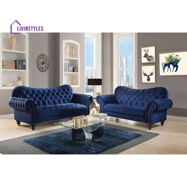 Daria 3 Seater Sofa in blue colour