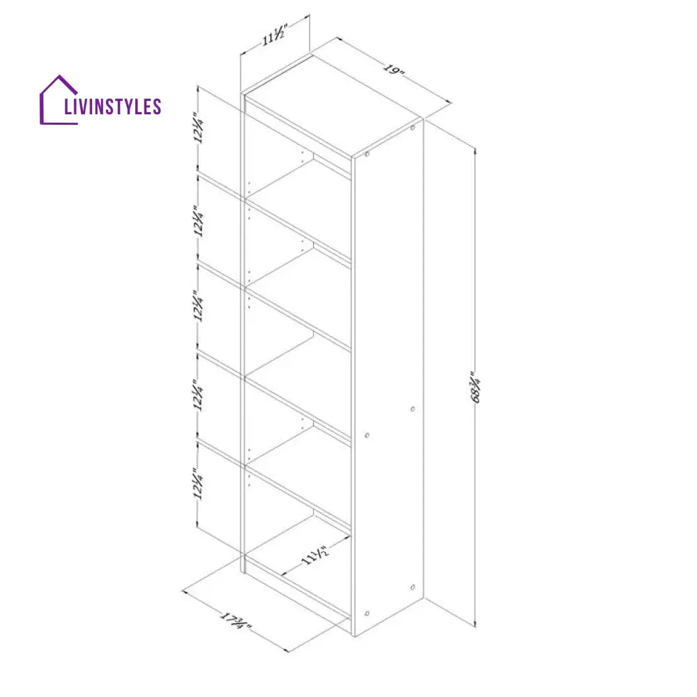 Daria Engineered Wood Bookshelves | Bookshelf for Living Room | Bedroom | Drawing Room | Study Room