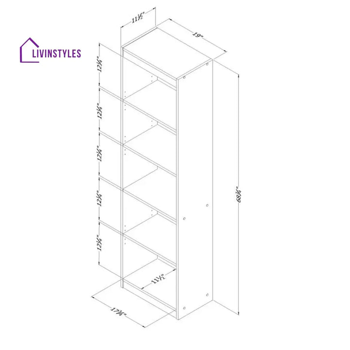 Daria Engineered Wood Bookshelves | Bookshelf for Living Room | Bedroom | Drawing Room | Study Room