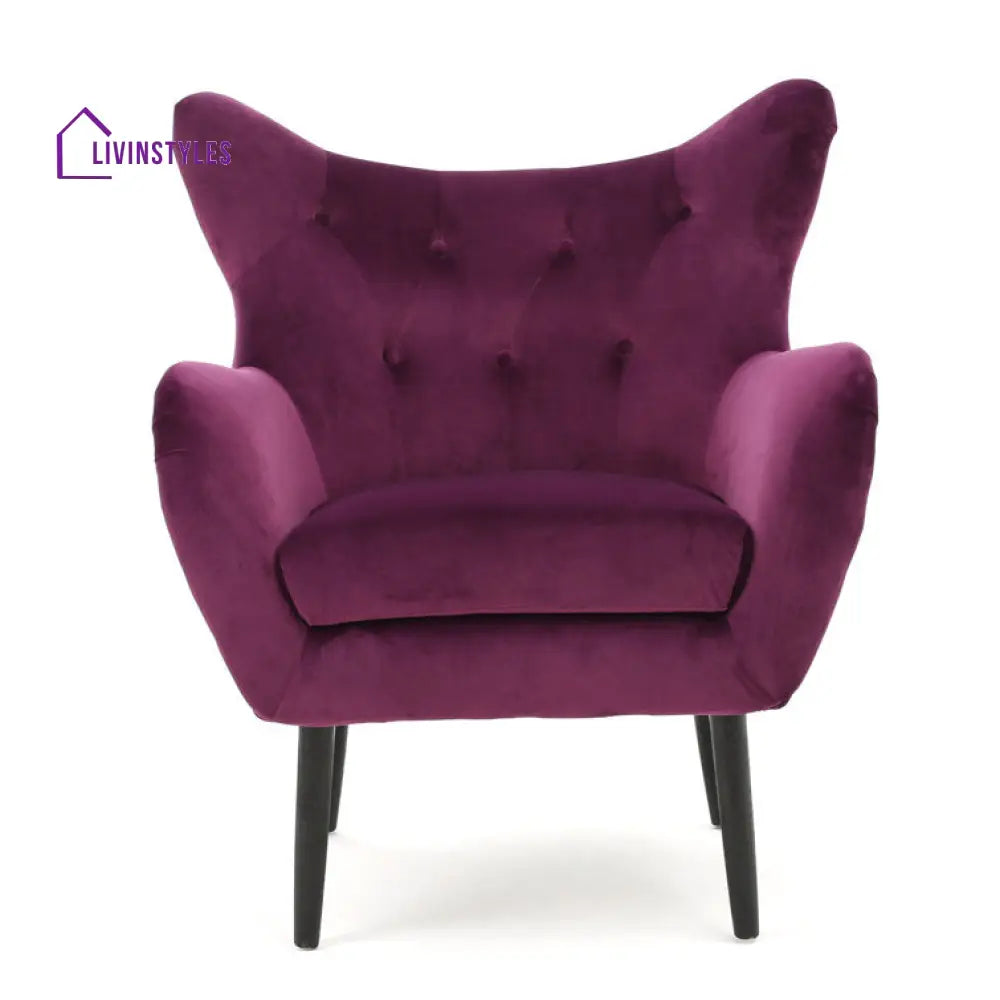 Darika Solid Wood and Fabric Arm Chair | Living Room Chair | Lounge Chair