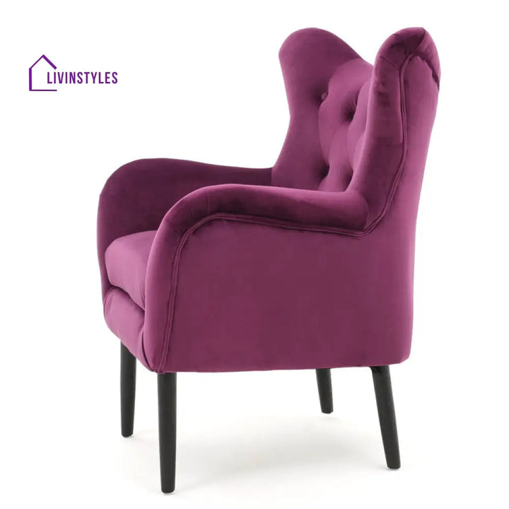Darika Solid Wood and Fabric Arm Chair | Living Room Chair | Lounge Chair