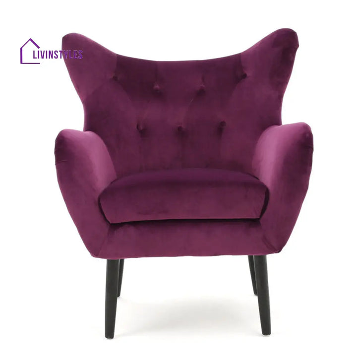 Darika Solid Wood and Fabric Arm Chair | Living Room Chair | Lounge Chair
