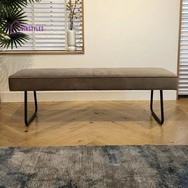Darina 3 Seater Backless Dining Bench Mink 150cm