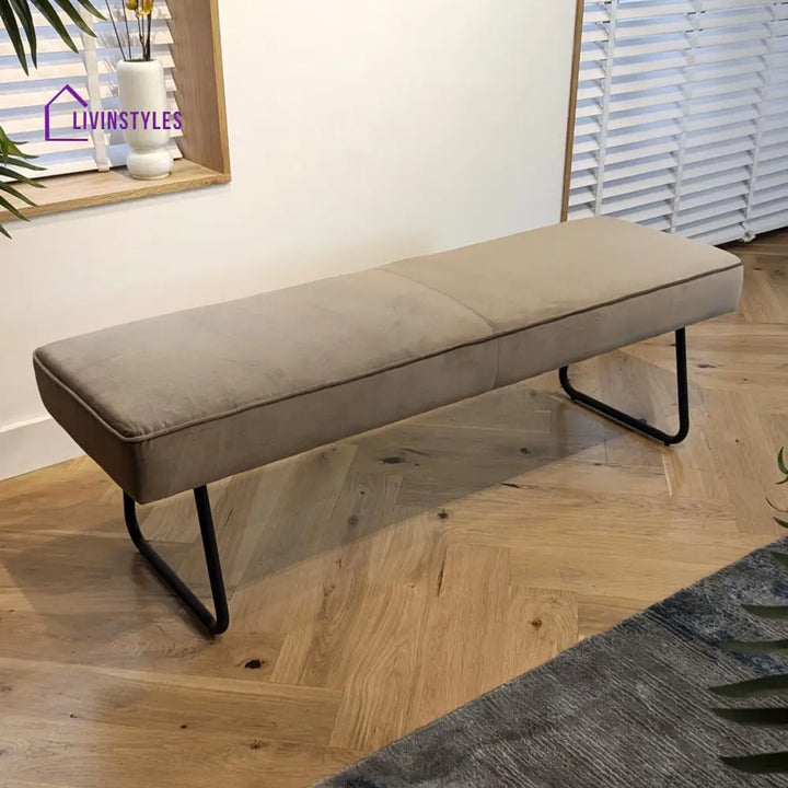 Darina 3 Seater Backless Dining Bench Mink 150cm