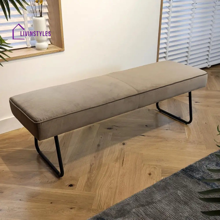 Darina 3 Seater Backless Dining Bench Mink 150cm
