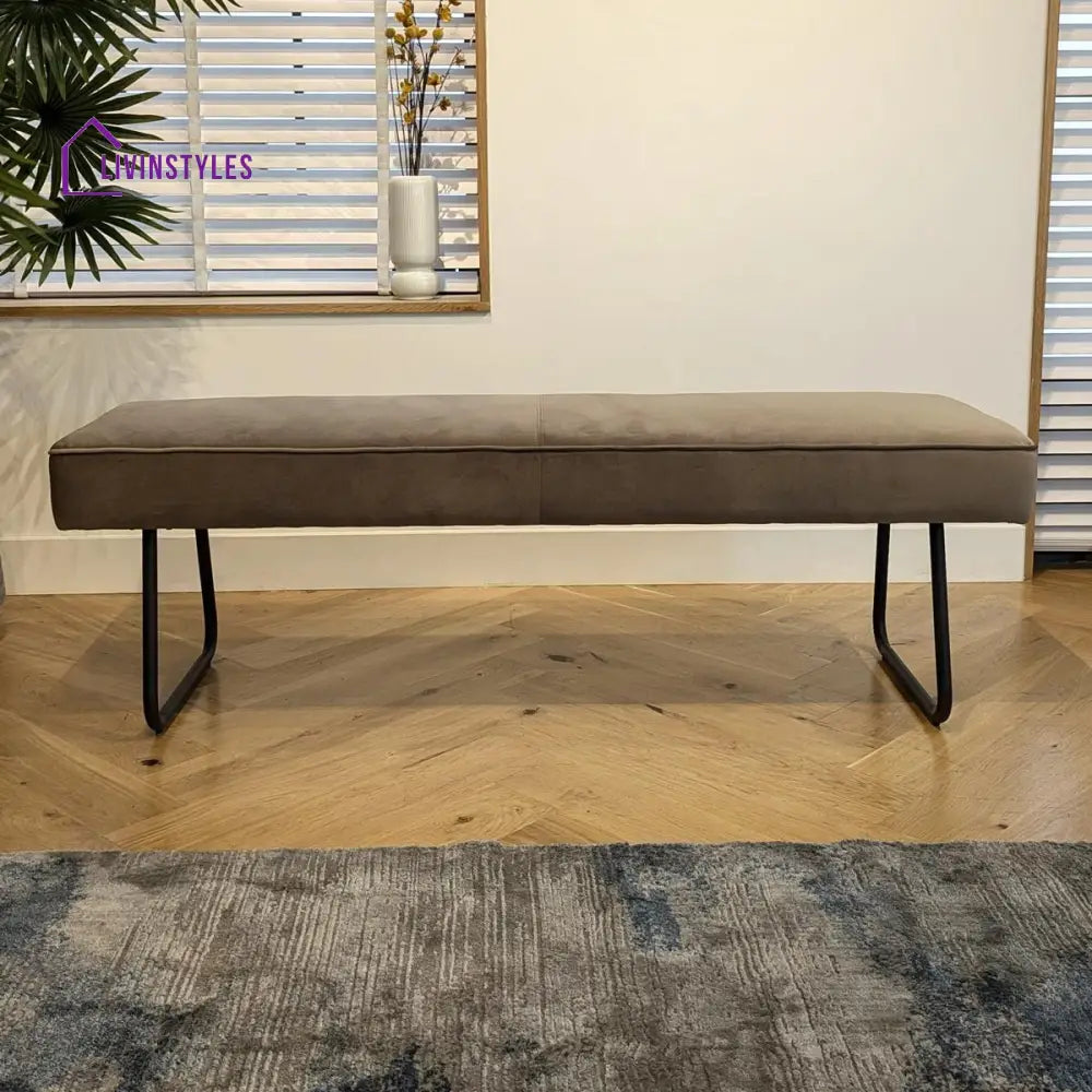 Darina 3 Seater Backless Dining Bench Mink 150cm