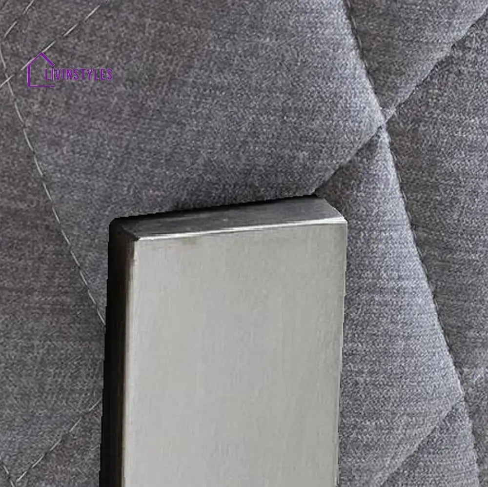 Darina Ultra-Modern Bar Stool Light Grey Brushed Kitchen / Bar Stools