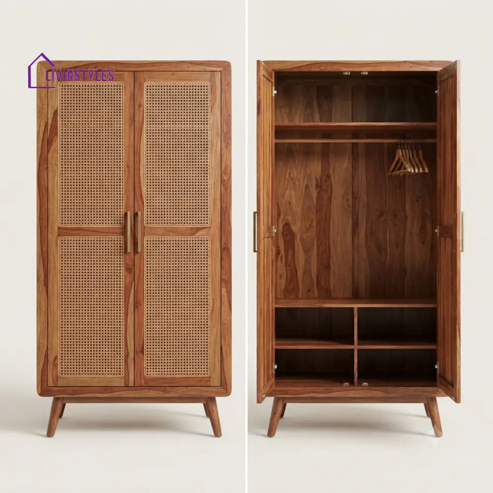 Darshika Wooden Wardrobe for Clothes | Cupboard for Clothes