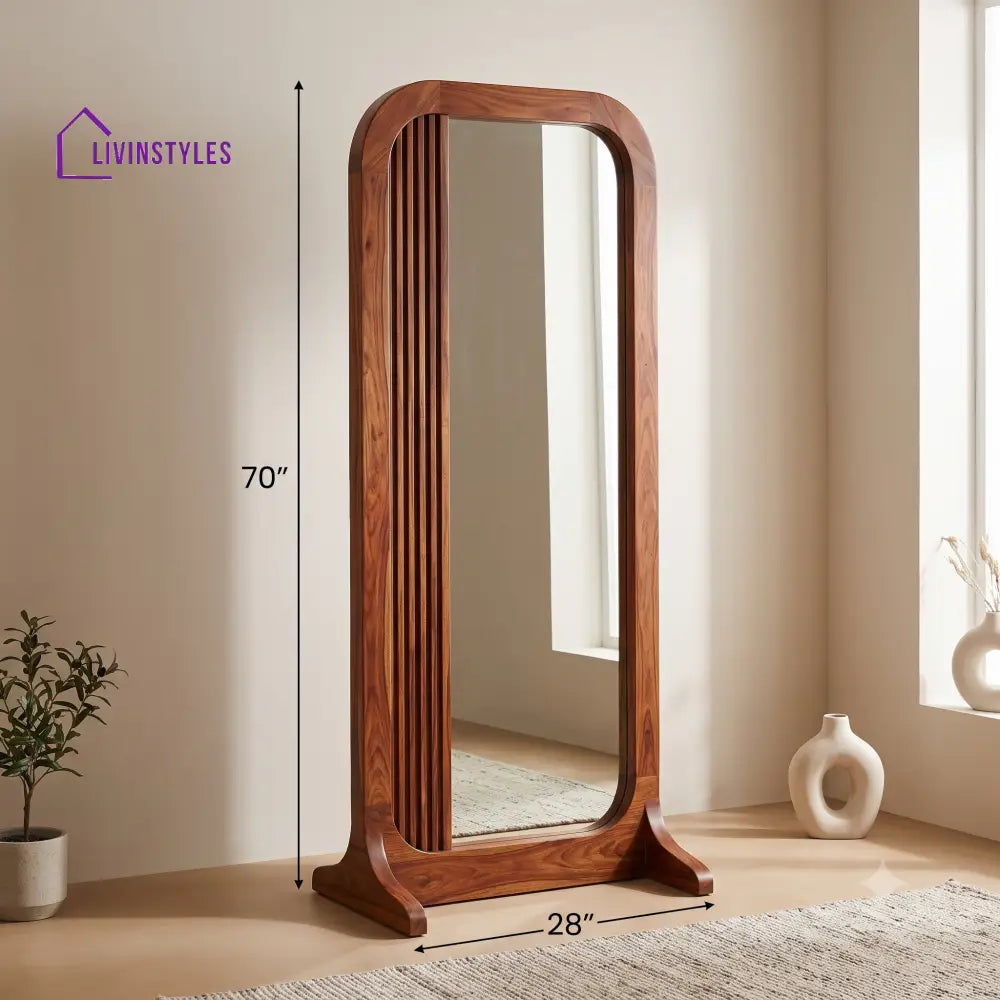 Darshini Wooden Full Length Mirror for Bedroom & Living Room