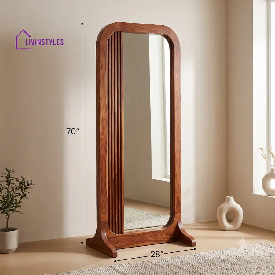 Darshini Wooden Full Length Mirror for Bedroom & Living Room