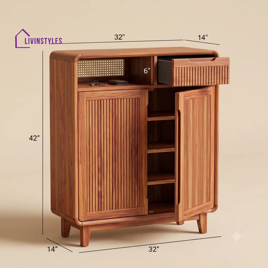 Darshini Wooden Shoe Rack for Home | Shoe Cabinet