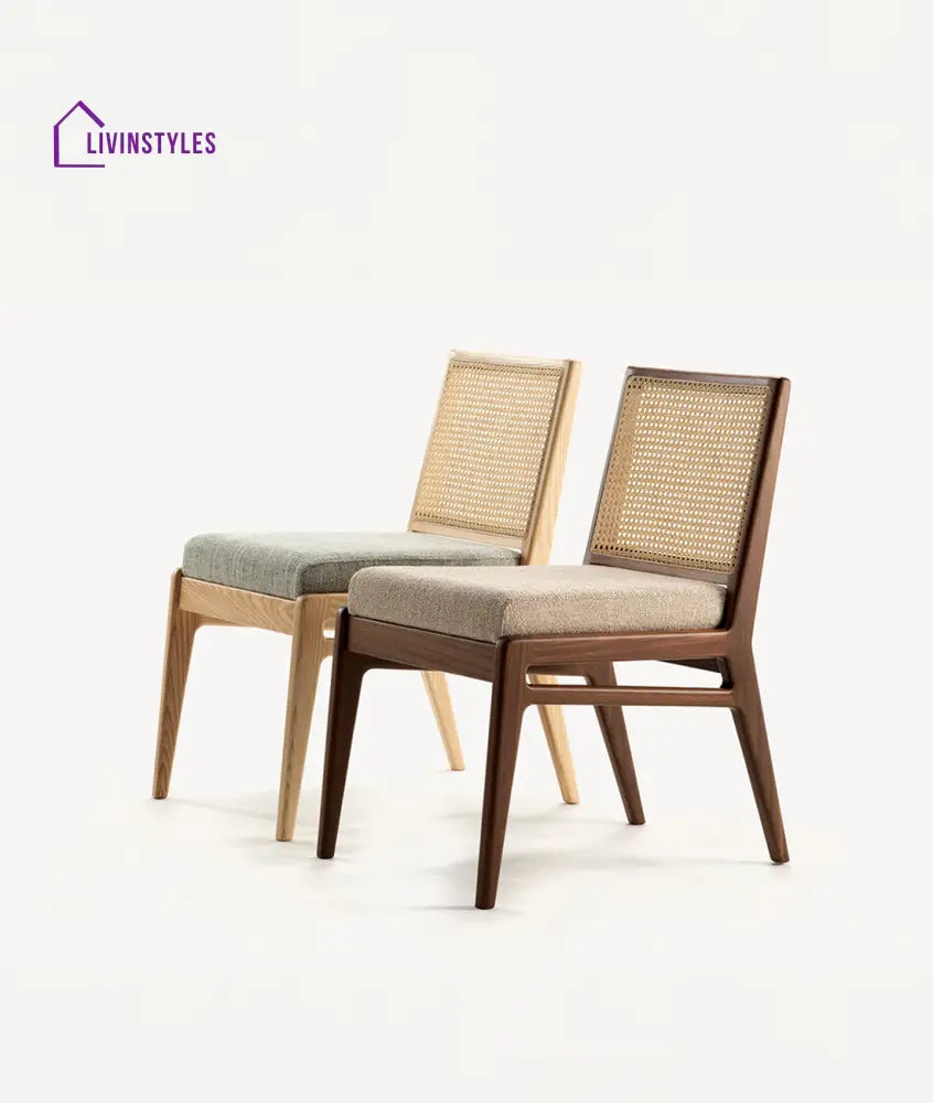 Darya Dining Chair Single Unit / With Rattan Back / Mango Natural Finish