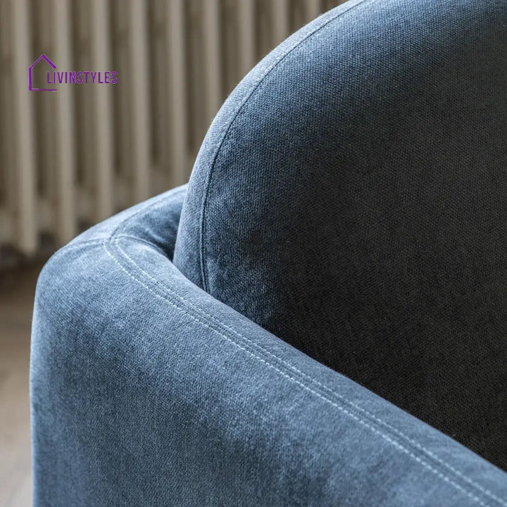 David 3 Seater Sofa Dusty Blue Living
