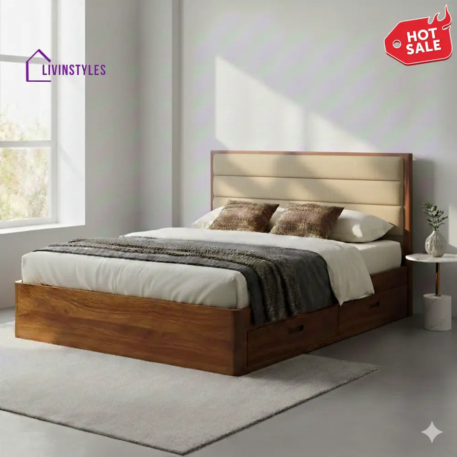 David Premium Sheesham Wood Bed