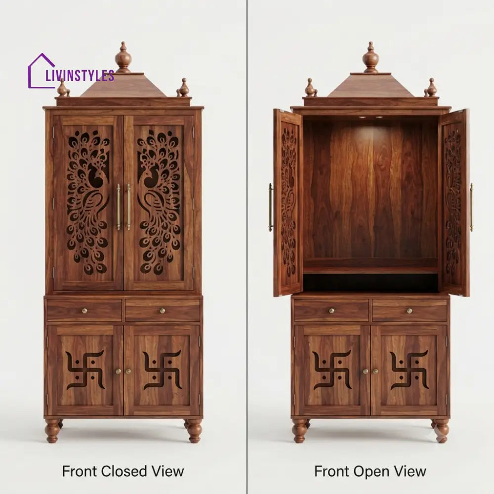 Dayita Premium Solid Wood Home Temple | Pooja Mandir for Home