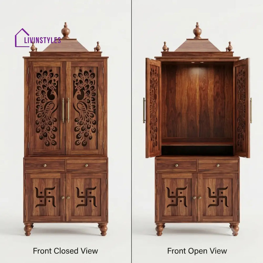 Dayita Premium Solid Wood Home Temple | Pooja Mandir for Home