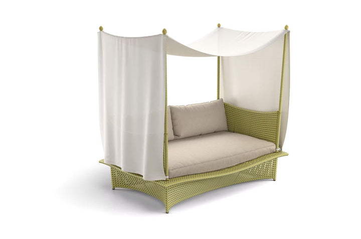Palermo Outdoor Poolside Sunbed With Cushion Daybed (Green)