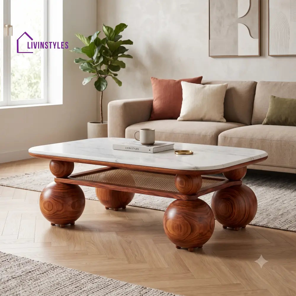 Deepa Premium Solid Wood Coffee Table for Living Room Online