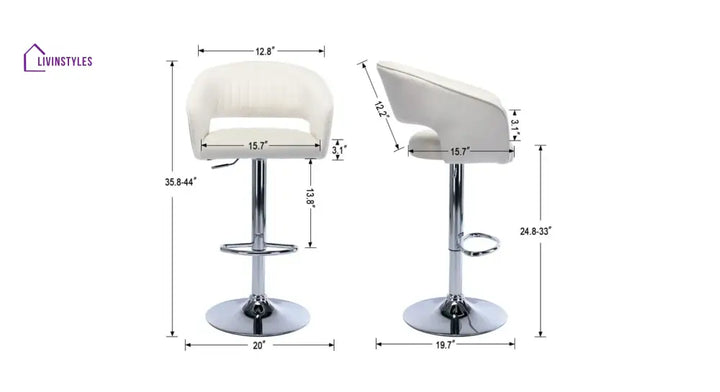 Deepak Grey Color Dee Swiel Adjustable Bar Stool