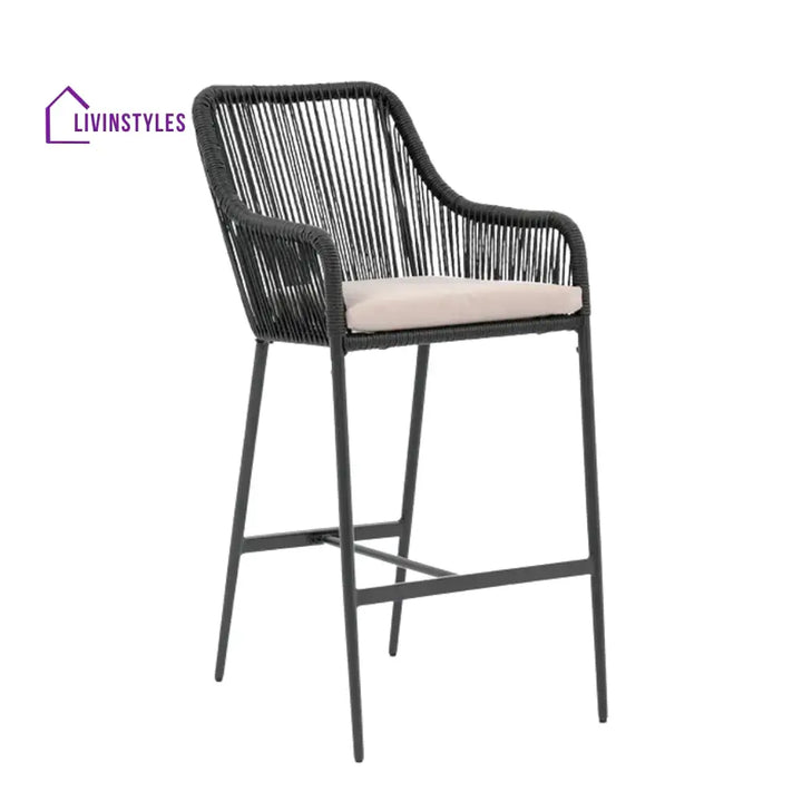 Deepali Premium Outdoor Rope 5-Piece Bar Set With a High-Top Table - Bar Set