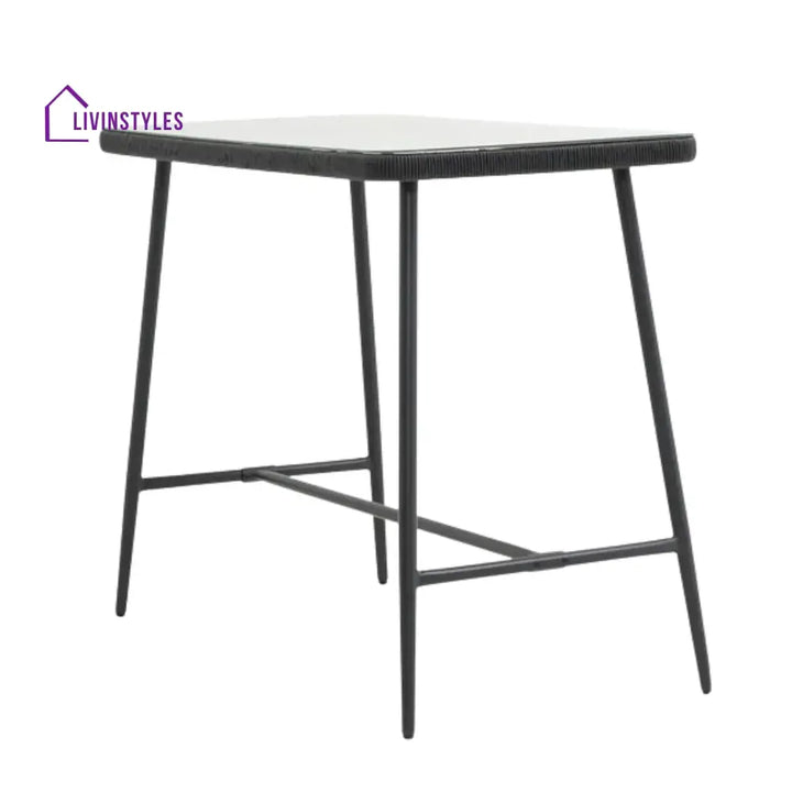 Deepali Premium Outdoor Rope 5-Piece Bar Set With a High-Top Table - Bar Set