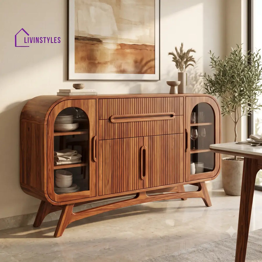 Deepika Premium Sheesham Wood Sideboard and Cabinet for Living Room