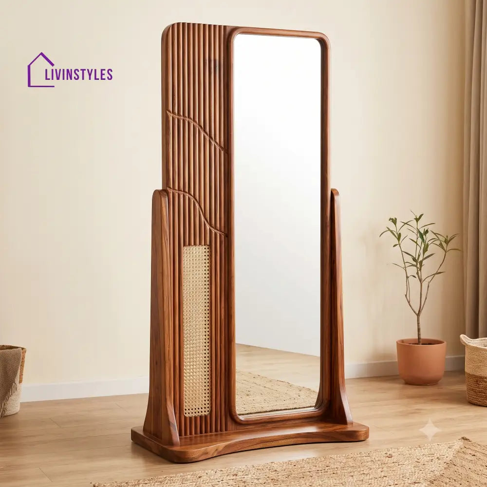 Deepika Wooden Full Length Mirror for Bedroom & Living Room