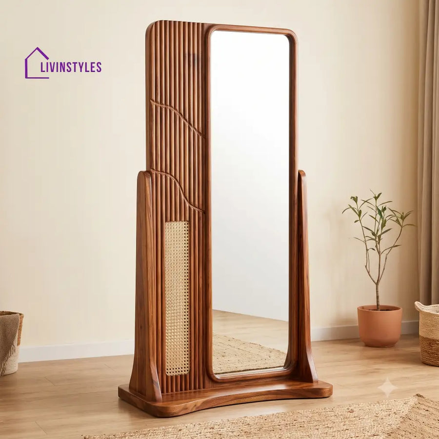 Deepika Wooden Full Length Mirror for Bedroom & Living Room