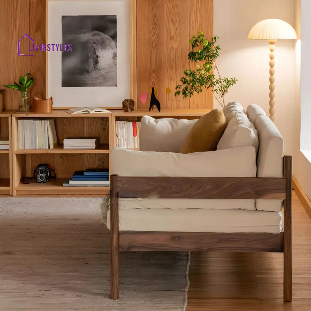 Deepvika Solid Wood 3 Seater Sofa Set for Living Room